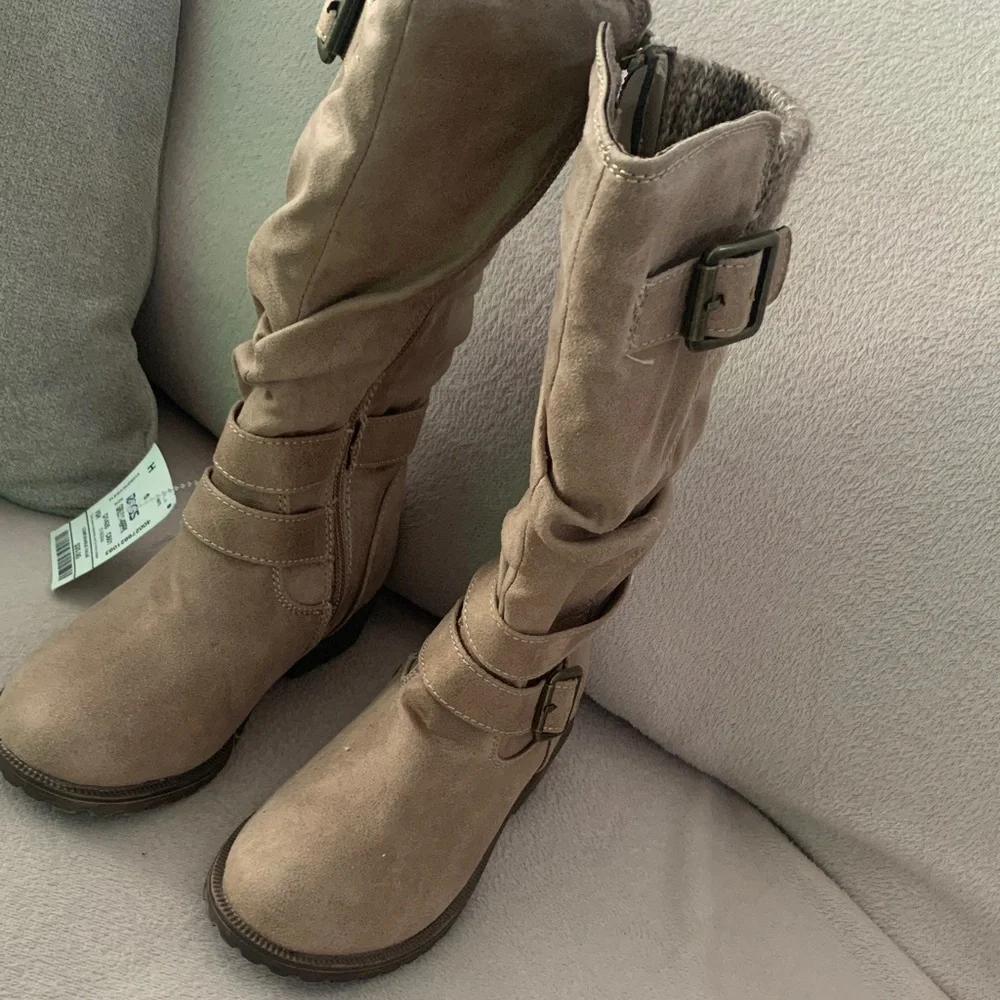 Sugar Kids  girl Tan Buckle Boots